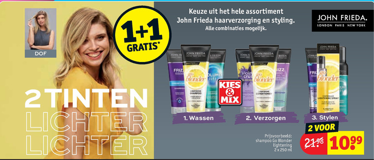 John Frieda   shampoo, haarverzorging folder aanbieding bij  Kruidvat - details