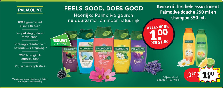 Palmolive   shampoo, douchegel folder aanbieding bij  Kruidvat - details