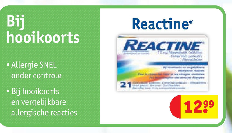 Reactine   huisapotheek folder aanbieding bij  Kruidvat - details