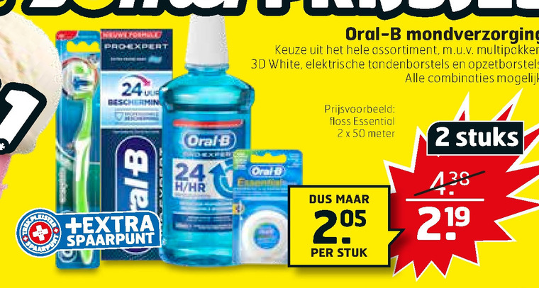 Oral-B   mondverzorging, tandpasta folder aanbieding bij  Trekpleister - details