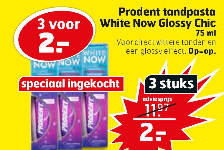 Prodent   tandpasta folder aanbieding bij  Trekpleister - details