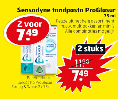 Sensodyne   tandpasta folder aanbieding bij  Trekpleister - details