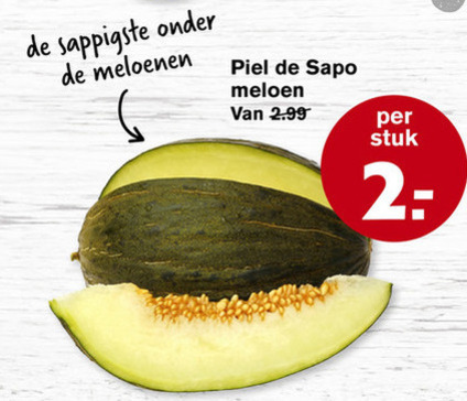 Piel de Sapo   meloen folder aanbieding bij  Hoogvliet - details