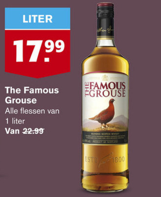 Famous Grouse   whisky folder aanbieding bij  Hoogvliet - details