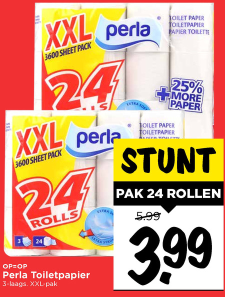 Perla   toiletpapier folder aanbieding bij  Vomar - details