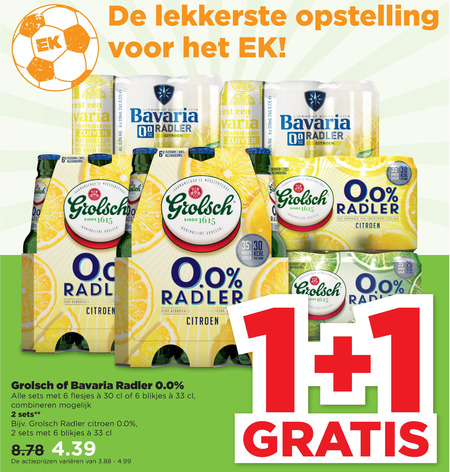 Grolsch   radler bier folder aanbieding bij  Plus - details