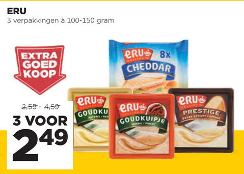 Eru   cheddar, smeerkaas folder aanbieding bij  Jumbo - details