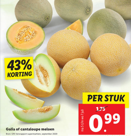 Galia   meloen folder aanbieding bij  Lidl - details