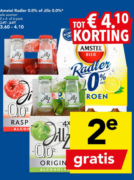 Amstel   appelcider, radler bier folder aanbieding bij  Deen - details