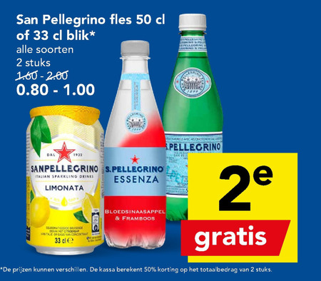 San Pellegrino   frisdrank folder aanbieding bij  Deen - details