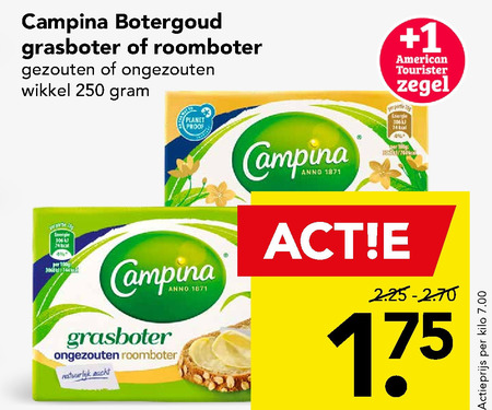 Campina   roomboter folder aanbieding bij  Deen - details