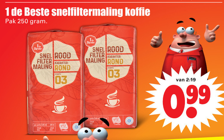 1 De Beste   koffie folder aanbieding bij  Dirk - details