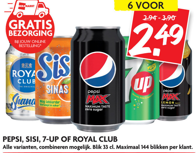 Pepsi   cola, frisdrank folder aanbieding bij  Dekamarkt - details