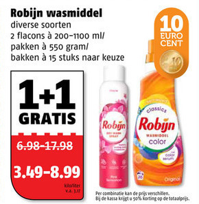 Robijn   wasmiddel folder aanbieding bij  Poiesz - details