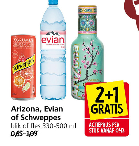 Arizona   ice tea, frisdrank folder aanbieding bij  Jan Linders - details