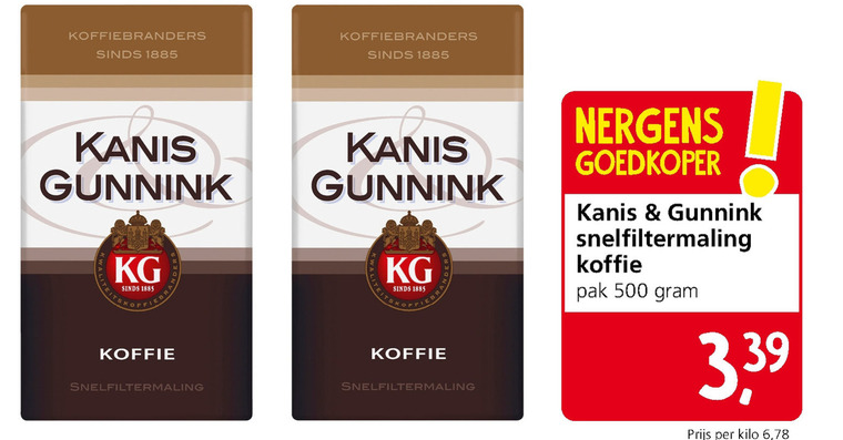 Kanis en Gunnink   koffie folder aanbieding bij  Jan Linders - details