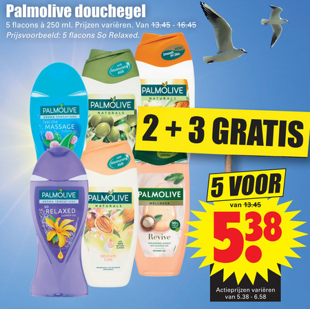 Palmolive   douchegel folder aanbieding bij  Dirk - details