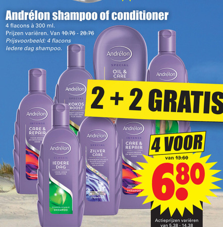 Andrelon   conditioner, shampoo folder aanbieding bij  Dirk - details