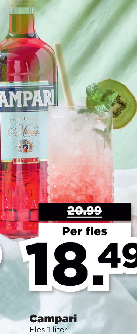 Campari   kruidenbitter folder aanbieding bij  Plus - details