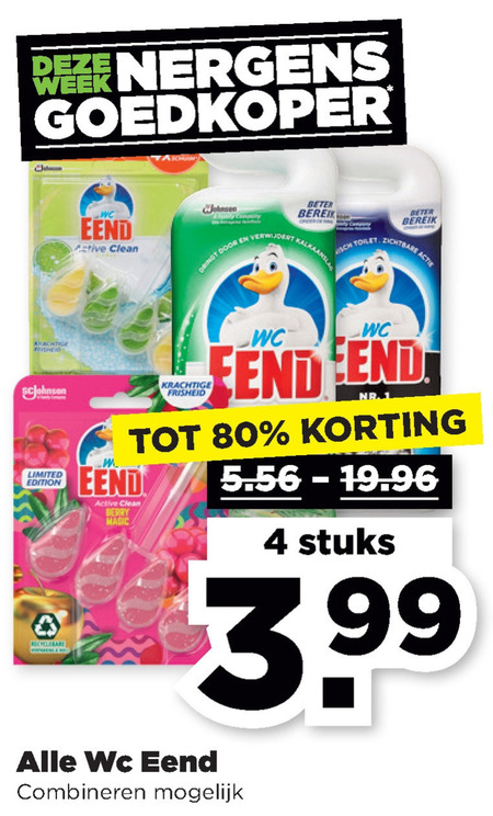 WC Eend   toiletblok, toiletreiniger folder aanbieding bij  Plus - details