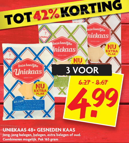 Uniekaas   kaasplakken folder aanbieding bij  Dekamarkt - details