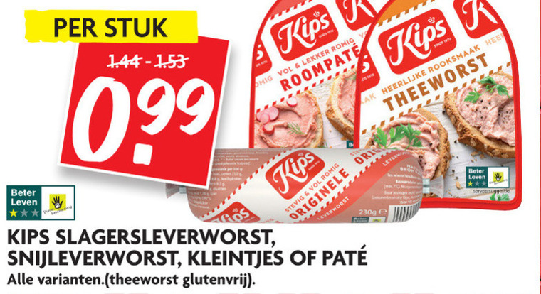 Kips   leverworst folder aanbieding bij  Dekamarkt - details