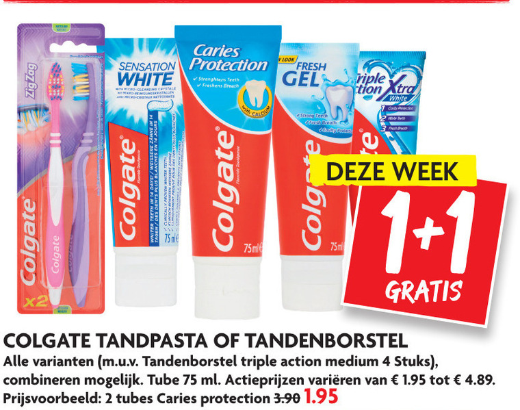 Colgate   tandenborstel, tandpasta folder aanbieding bij  Dekamarkt - details