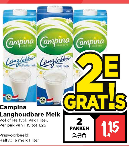 Campina   melk folder aanbieding bij  Vomar - details