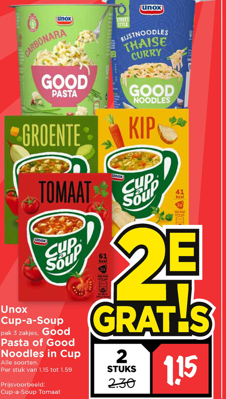 Unox   noodles, soep folder aanbieding bij  Vomar - details