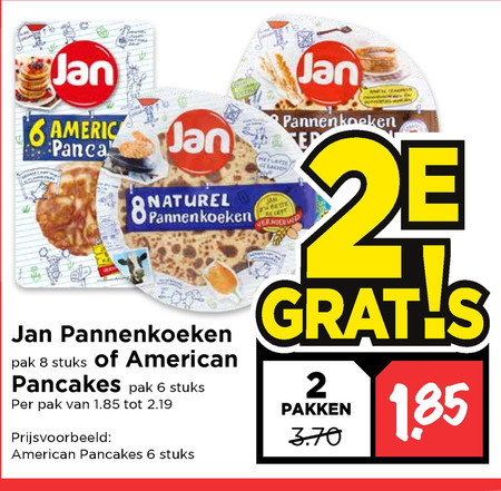 Jan   pannenkoek folder aanbieding bij  Vomar - details