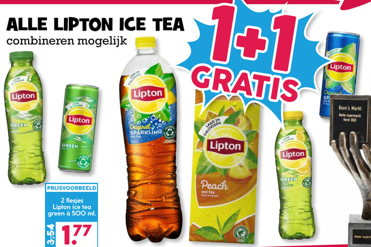 Lipton   ice tea folder aanbieding bij  Boons Markt - details