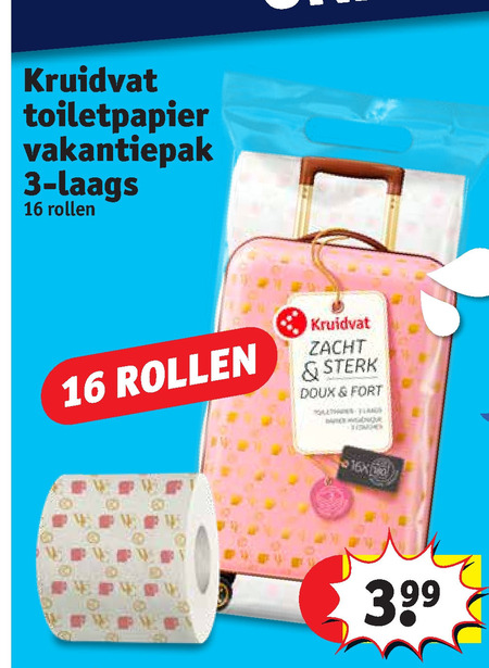 Kruidvat Huismerk   toiletpapier folder aanbieding bij  Kruidvat - details