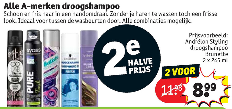 Alle merken   droogshampoo folder aanbieding bij  Kruidvat - details