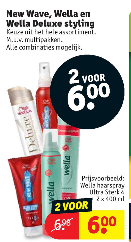 Wella   haargel, hairspray folder aanbieding bij  Kruidvat - details