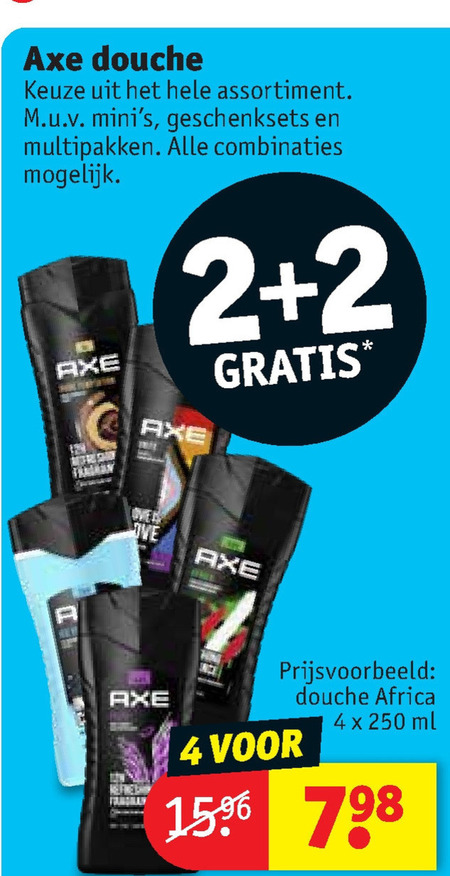 Axe   douchegel folder aanbieding bij  Kruidvat - details