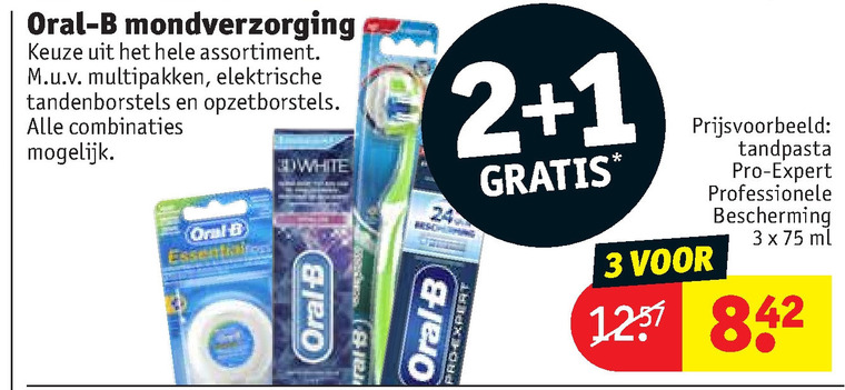 Oral-B   tandenborstel, tandpasta folder aanbieding bij  Kruidvat - details