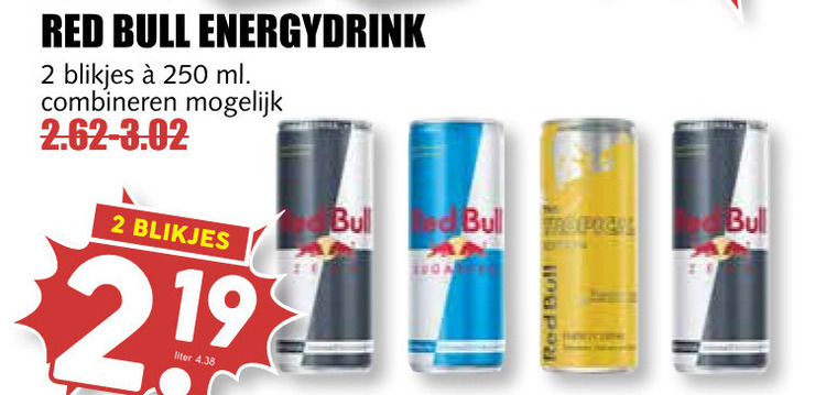 Red Bull   energiedrank folder aanbieding bij  MCD Supermarkt Basis - details