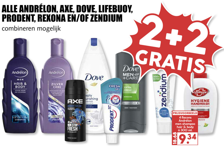 Prodent   deodorant, shampoo folder aanbieding bij  MCD Supermarkt Basis - details