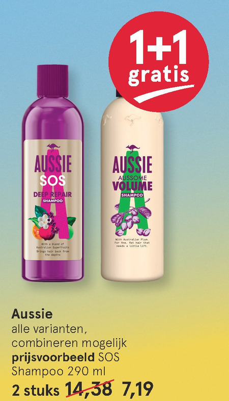 Aussie   conditioner, shampoo folder aanbieding bij  Etos - details