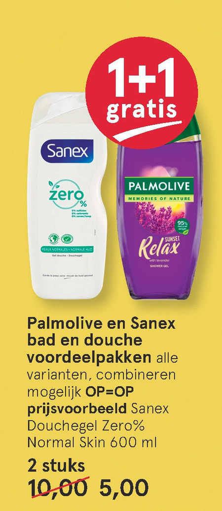 Sanex   douchegel folder aanbieding bij  Etos - details