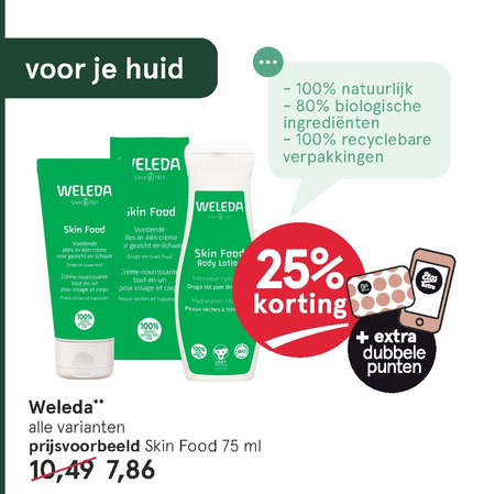 Weleda   dagcreme, bodylotion folder aanbieding bij  Etos - details