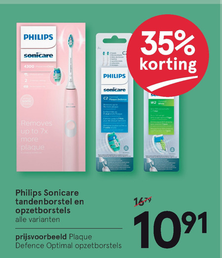 Philips   electrische tandenborstel, opzetborstel folder aanbieding bij  Etos - details