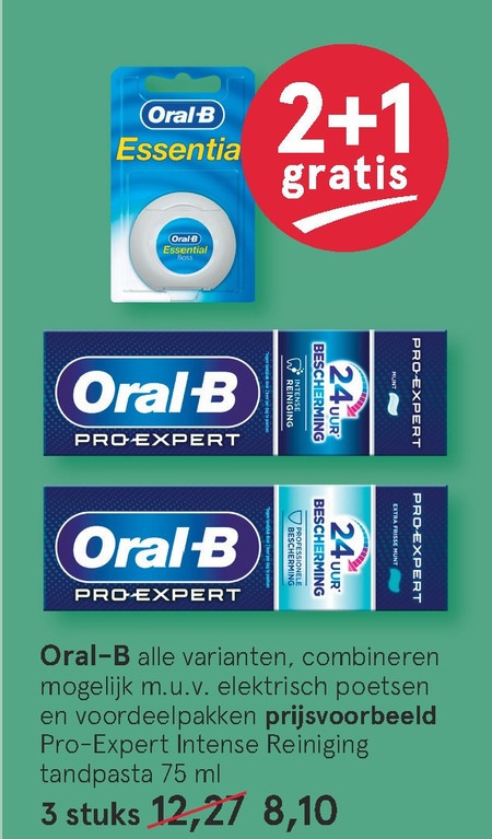 Oral-B   mondwater, tandenborstel folder aanbieding bij  Etos - details