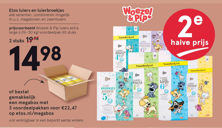 Etos Huismerk   luierbroekjes, luiers folder aanbieding bij  Etos - details