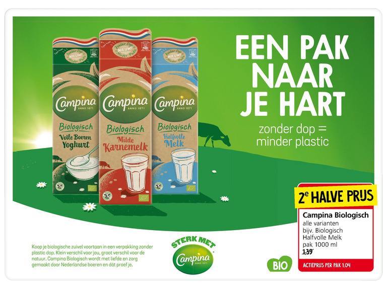 Campina   melk, karnemelk folder aanbieding bij  Jan Linders - details