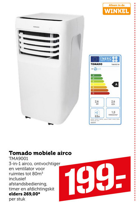 Tomado   airconditioner folder aanbieding bij  Coop - details