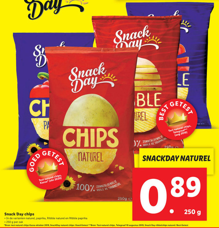 SnackDay   chips folder aanbieding bij  Lidl - details