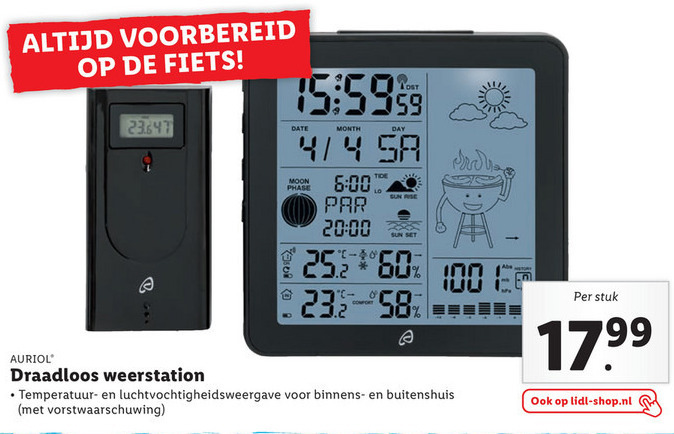 Auriol   weerstation folder aanbieding bij  Lidl - details