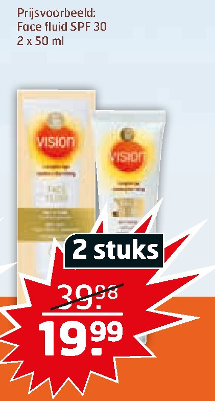 Vision   zonnebrandolie folder aanbieding bij  Trekpleister - details