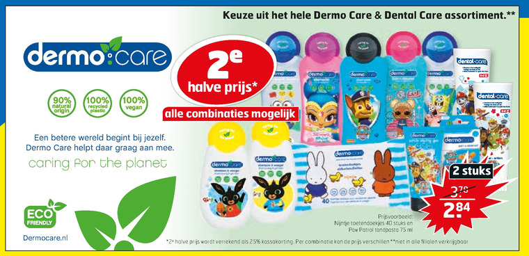 DermoCare   tandpasta, douchegel folder aanbieding bij  Trekpleister - details